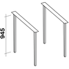 FALMEC kit de 2 extensions pour la hotte à îlot SPAZIO 130 cm (Inox - ...
