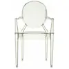 Chaise avec accoudoirs verte Louis Ghost - Kartell