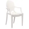 Kartell Louis Ghost, Chaise, Lot de 2, Blanc Brillant