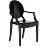 Kartell Louis Ghost, Chaise, Lot de 2, Noir Brillant