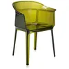KARTELL fauteuil PAPYRUS (Vert olive - Polycarbonate transparent)