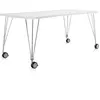 KARTELL table sur roulettes MAX (L 190 cm / Blanc zinc - Pleateau lami...