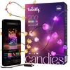 Twinkly - Guirlande coeur connectée IP20 12m 200 leds rgb fil vert candies