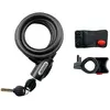 Cadenas à spirale BONIN Noir 12x800 mm pour vélo et scooter