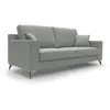 Divani.store Michael Canapé en tissu imperméable antitache T03 146 cm gris clair