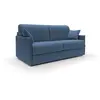 Divani.store Evans Canapé lit T13 189 cm - Tissu Bleu