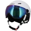 Casque CMP WJ-2 blanc avec verre miroir bleu enfant - XS