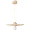 Creative Cables Suspension En Bois Avec Câble Textile Et Abat-jour Ufo Avec Bulb