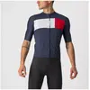 Maillot Castelli Prologo 7 manche courte bleu marine argenté rouge - XL