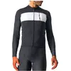 Maillot Castelli Prologo 7 manche longue noir argenté blanc - XXL