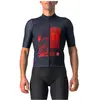Maillot Castelli 13 Screen manche courte bleu foncé rouge - S
