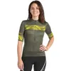 Maillot Castelli Fenice manche courte vert foncé jaune femme - S