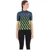 Maillot Castelli Pendio manche courte bleu marine jaune femme - XL