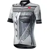Maillot Castelli Astratta manche courte blanc noir femme - XL