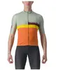 Maillot Castelli A Blocco manche courte vert pâle orange multicolore - M
