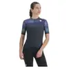 Maillot manches courtes femme sportful flow supergiara noir bleu