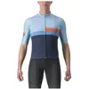 Maillot Castelli A Blocco manche courte bleu orange - XL