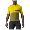 Maillot Castelli A Blocco manche courte jaune vert lilas - S