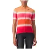 Maillot Castelli Dolce manche courte rouge hibiscus orange femme - M