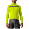 Maillot Castelli Puro 3 manche longue vert lime argent réfléchissant - S