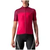 Maillot manches courtes femme castelli velocissima rose rouge bordeaux