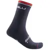 Chaussettes Castelli Quindici Soft Merino Bleu Rouge, Taille 2XL