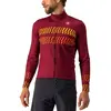 Maillot Castelli Unlimited Thermal manche longue rouge bordeaux jaune orange - XXL
