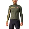 Maillot Castelli Unlimited Thermal manche longue vert foncé jaune - S