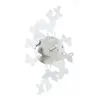 Arti & Mestieri Arts et métiers Cod. 3220 C26 Horloge Papillon Blanc, métal 32 x 56h