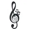 ARTI E MESTIERI horloge murale CHIAVE MUSICALE (Noir - Métal verni)
