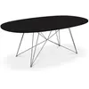 MAGIS table ovale XZ3 (Plateau noir, structure chromée - MDF et acier)