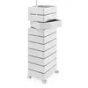 MAGIS 360° meuble avec 10 tiroirs (Blanc - ABS poli / Aluminium)