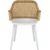 Chaise en polycarbonate blanc et osier Cyborg Elegant - Magis