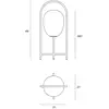 miloox by Sforzin Lampe de table Drop, verre opale, cadre noir