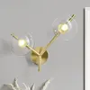 miloox by Sforzin Applique murale Camely, or brossé/clair, 2 lampes