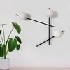 Sforzin Applique Mikado, verre opale, à trois lampes