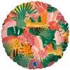 BALLON ALUMINIUM ROND JUNGLE TROPICALE 46CM