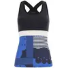 Maillot Santini Scia Optic bretelles bleu électrique noir blanc femme - Coupe Slim - XS