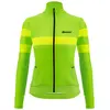 Maillot Santini Coral Bengal manche longue vert fluo femme - Coupe Slim - XS