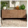 Hellin Buffet en bois de manguier 3 portes et pieds métal noir L180 - MANAUS