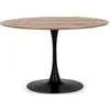 Table bois et acier style naturel Ø120a - 75h