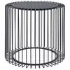 SALON Table d'appoint Kieran table d'appoint acier-noir diamètre 50 cm