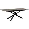 Hellin Table à manger rectangulaire extensible en céramique 6/8 places L160/220 - SOLINE