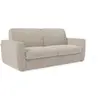 Divani.store Canapé convertible déhoussable et matelas H18 cm 222 cm blanc