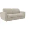 Divani.store Canapé convertible déhoussable et matelas H18 cm 202 cm blanc