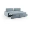 Divani.store Liberty Canapé avec pouf extractible - Bleu pastel