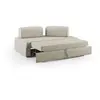 Divani.store Liberty Canapé avec pouf extractible 160 cm - Crème