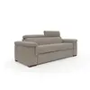 Divani.store Giunone Canapé convertible avec matelas de 18 cm et têtières inclinables en tissu imperméable T02 220 cm (mat. 140x297) beige