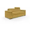 Divani.store Giunone Canapé convertible avec matelas de 18 cm et têtières inclinables en tissu imperméable T02 220 cm (mat. 140x297) jaune