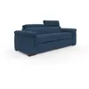 Divani.store Giunone Canapé convertible matelas H18 cm en tissu imperméable T02 240 cm (mat. 160x297) bleu